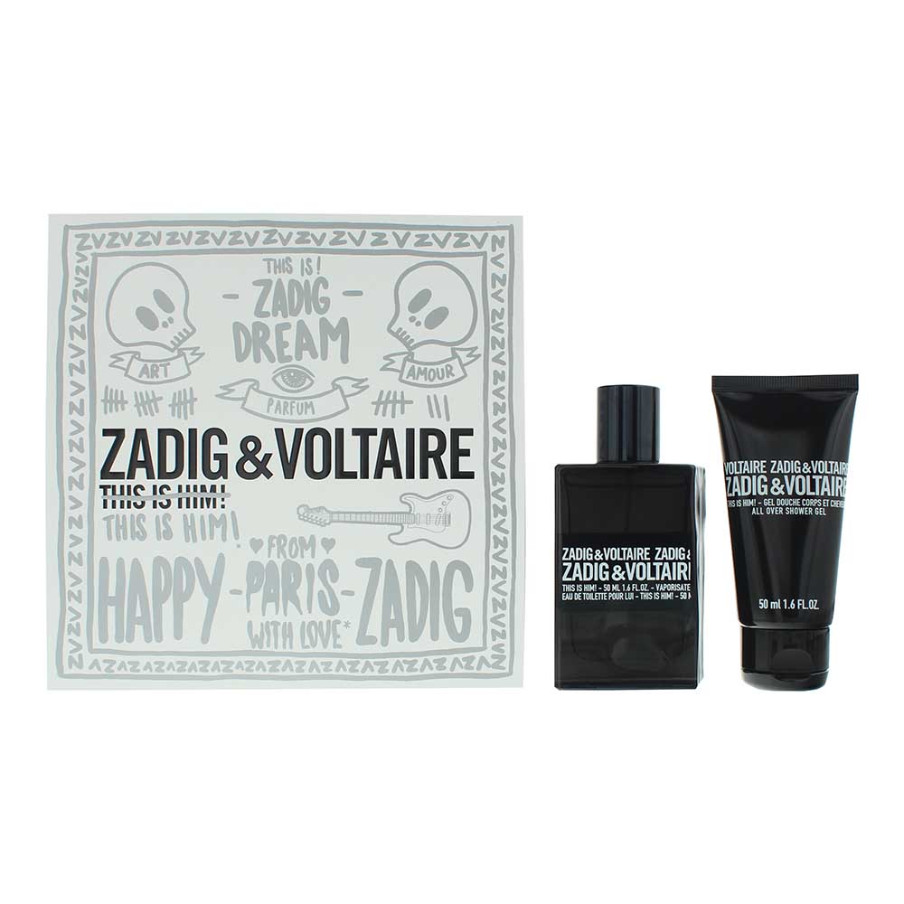 Zadig Voltaire This Is Him! 2 Piece Gift Set: Eau De Toilette 50ml - Shower Ge