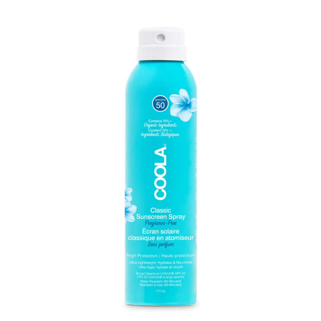 Coola Organic Classic Sun Cream Spray Fragrance Free Spf50 177ml