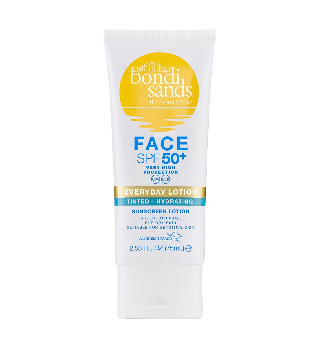 Bondi Sands Spf50+ Fragrance Free Face Hydrating Tinted Lotion 75ml