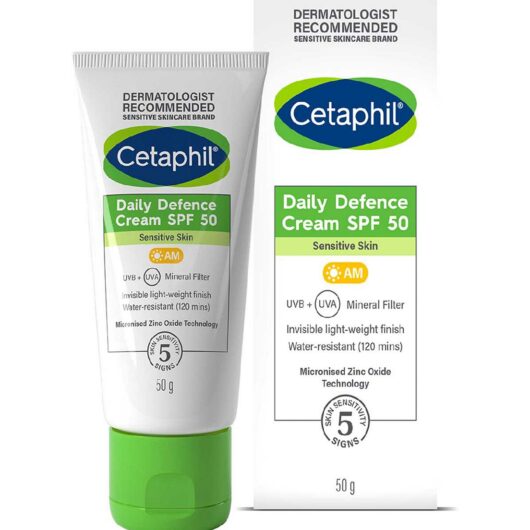 Cetaphil Daily Defence Cream Spf50, With Uva/uvb Filters For Sensitive Skin, 50g