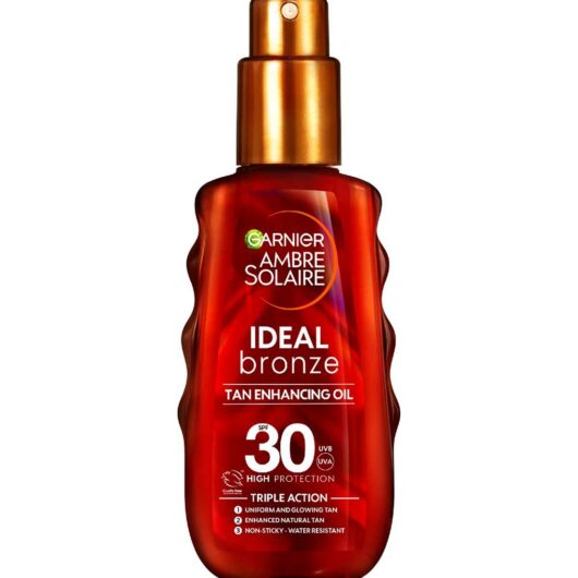 Garnier Ambre Solaire Ideal Bronze Sun Cream Oil Spray Spf 30 150ml