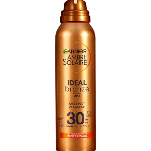 Garnier Ambre Solaire Ideal Bronze Sun Cream Tanning Mist Spf 30 150ml