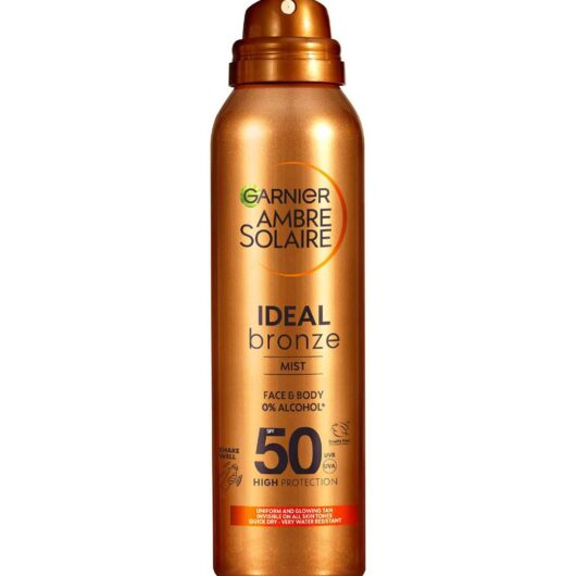 Garnier Ambre Solaire Ideal Bronze Sun Cream Tanning Mist Spf 50 150ml