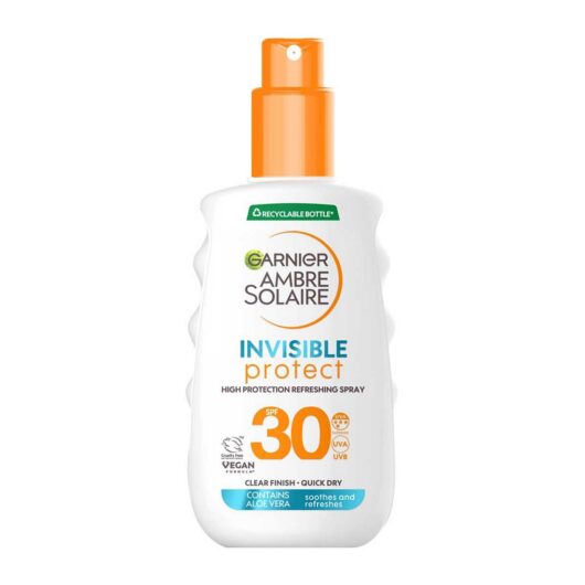 Garnier Ambre Solaire Invisible Protect Spf 30 Sun Cream Spray 150ml