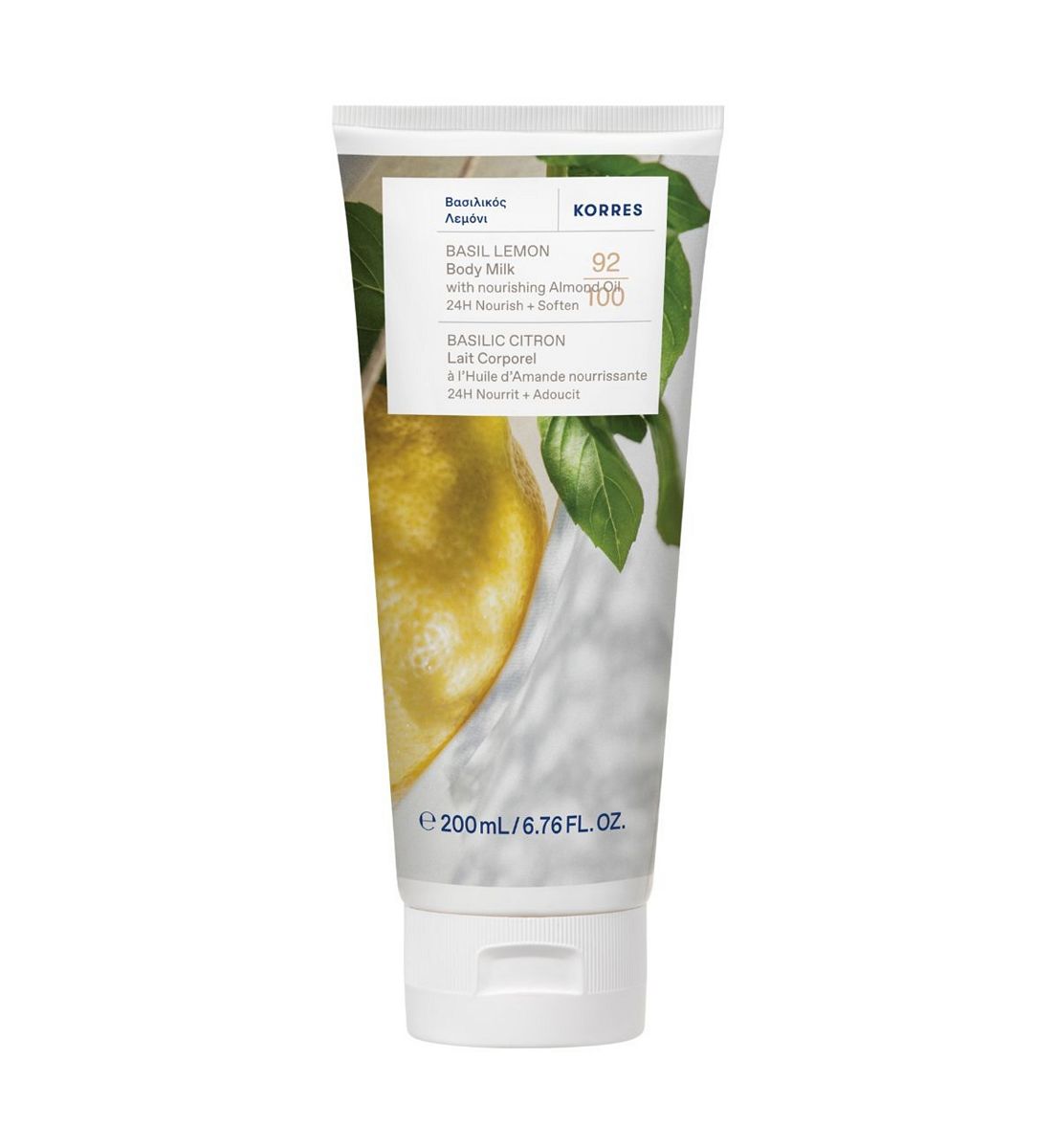 Korres Basil Lemon Body Milk200 ml, 200ml