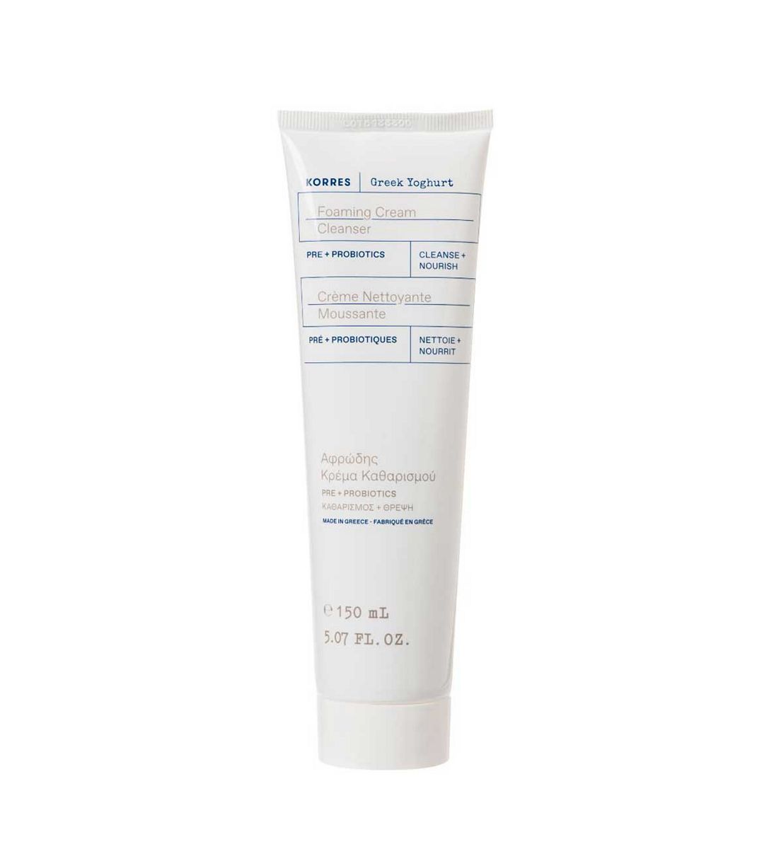 Korres Greek Yoghurt Foaming Cream Cleanser With Pre- + Probiotics 150ml