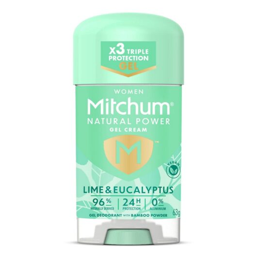 Mitchum Natural Power Gel Cream Lime & Eucalyptus Deodorant 63g