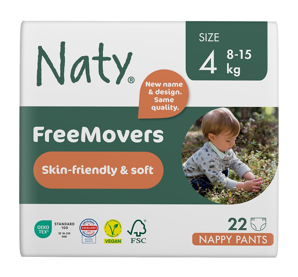 Naty Pull On Pants, Size 4, 22 8-15Kg