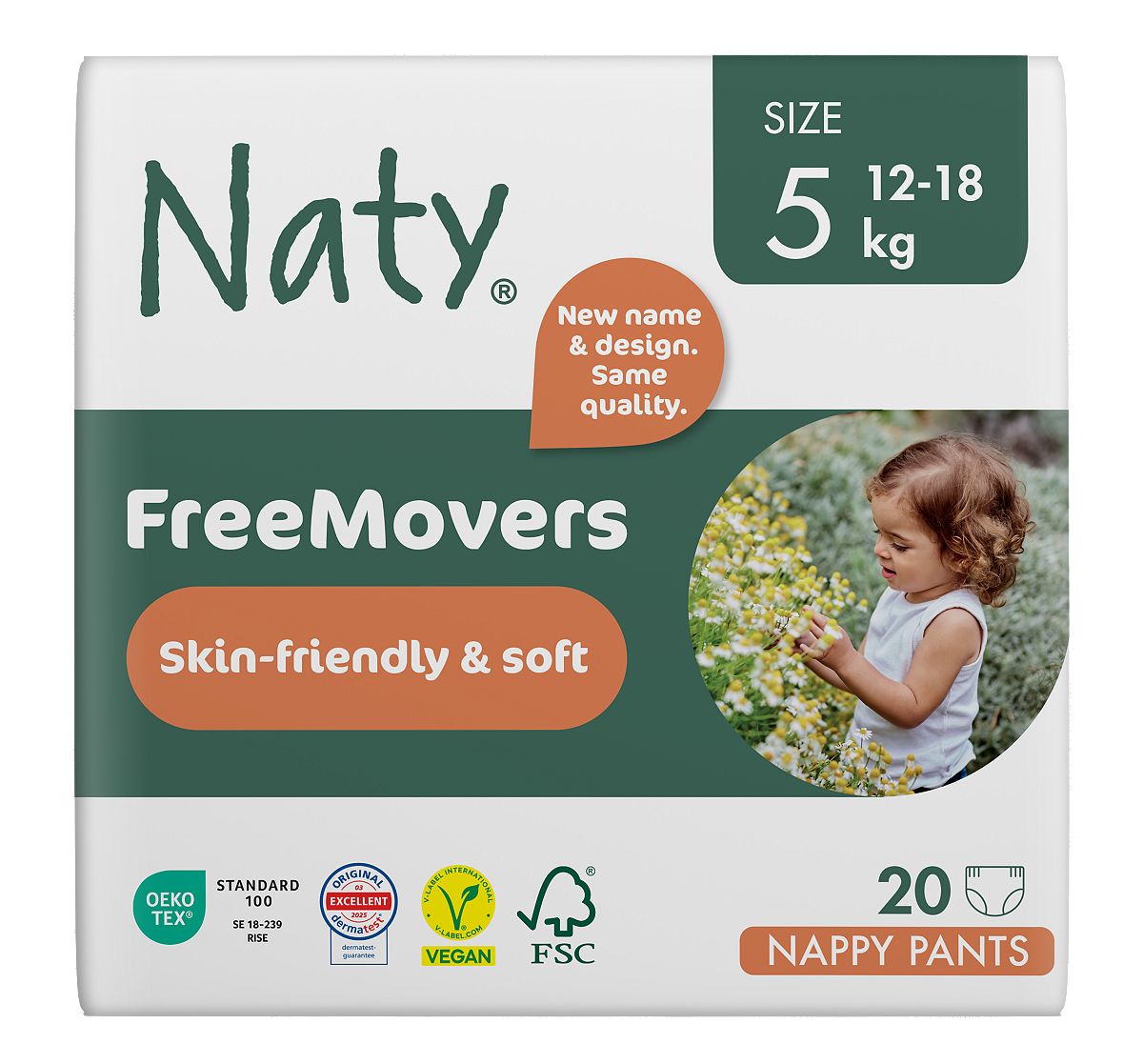 Naty Pull On Pants, Size 5, 20 12-18Kg