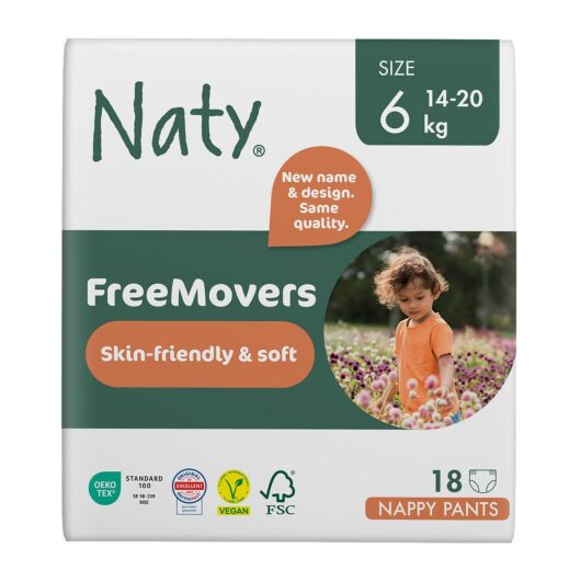 Naty Pull On Pants, Size 6, 18 16Kg+