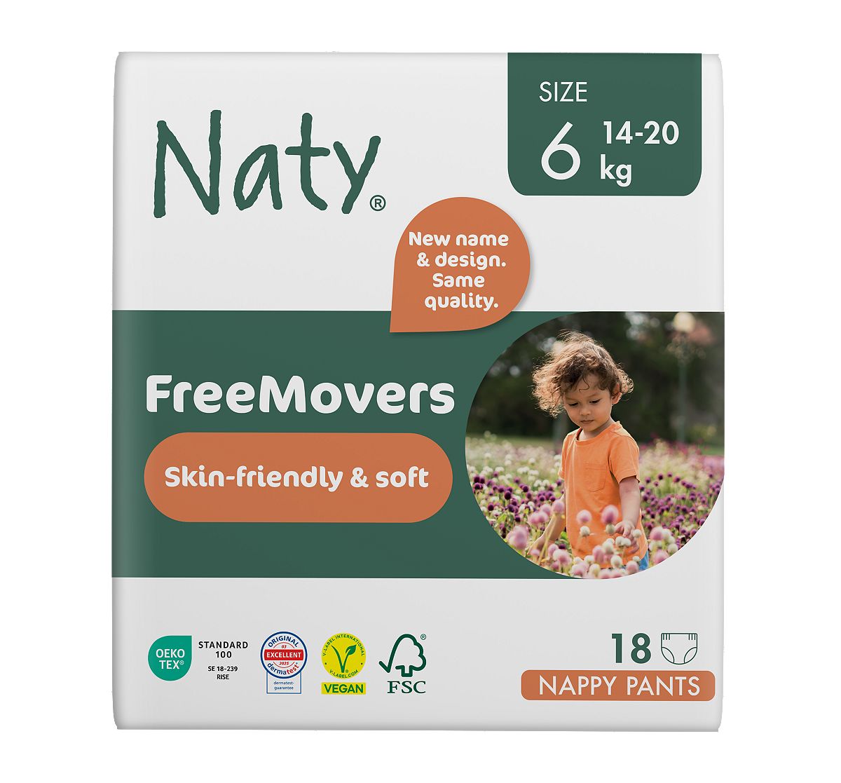 Naty Pull On Pants, Size 6, 18 16Kg+