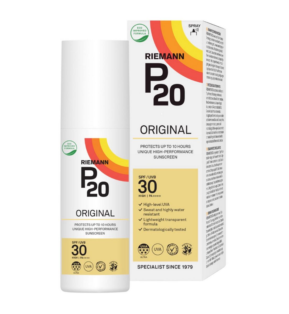 P20 Riemann Original Spf30 Sun Cream Spray 85ml