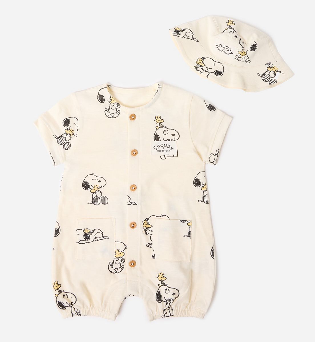 Peanuts Snoopy Romper & Hat 6 -9 Months, - 9 Months