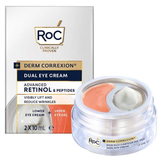 ROC Derm Correxion Dual Eye Cream, 2-In-1 Retinol Duo For Lift And Reduced Wrinkles 20ml