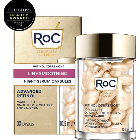ROC Retinol Correxion Line Smoothing Night Serum Capsules For Visible Reduced Fine Lines & Wrinkles 30Ct