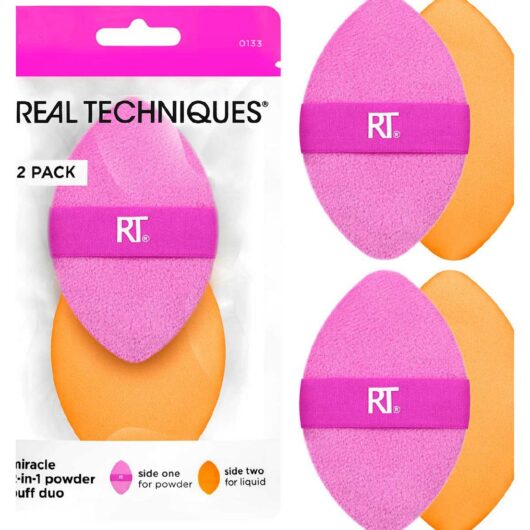 Real Techniques 2 In 1 Powder Puff Duo