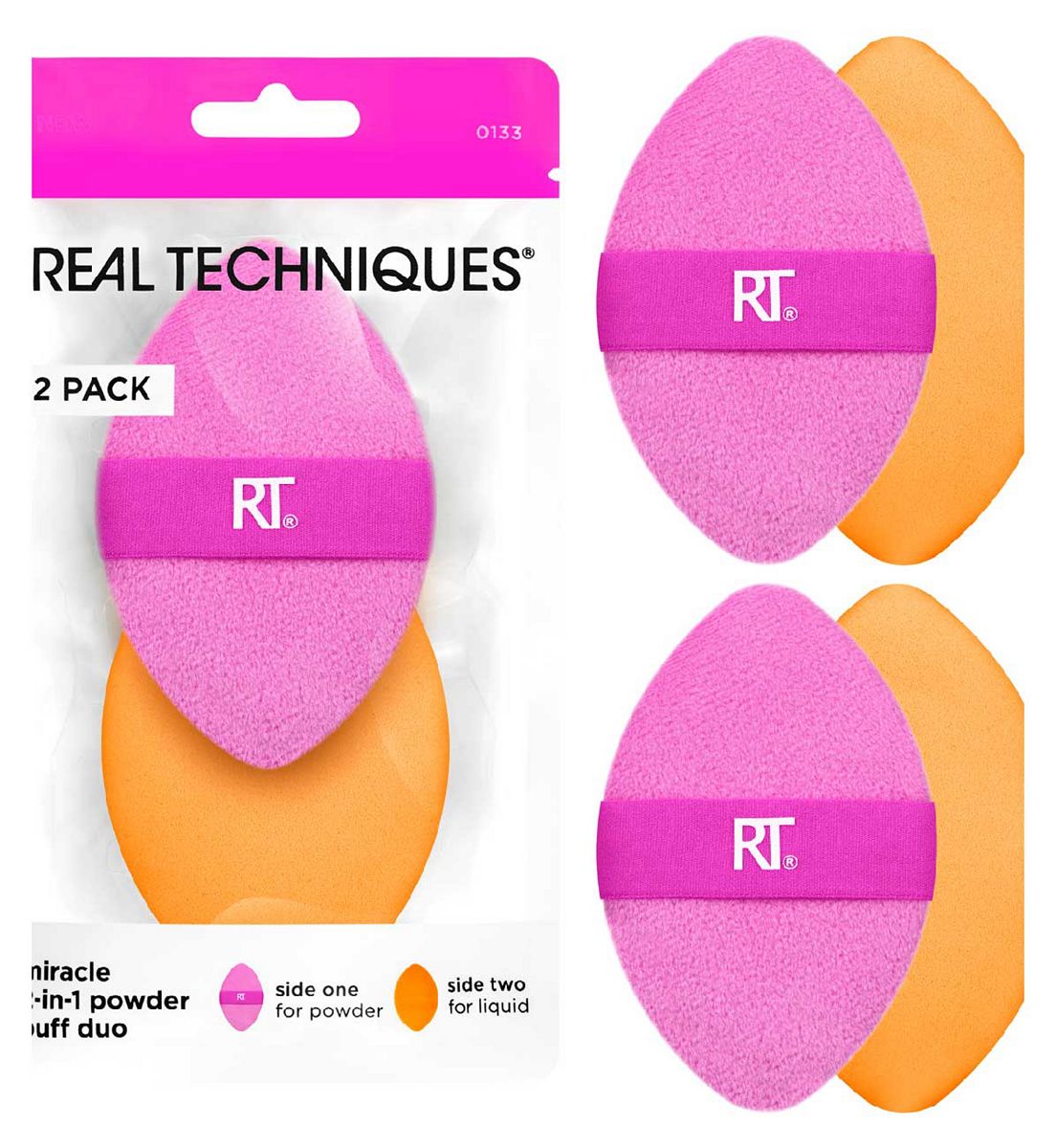 Real Techniques 2 In 1 Powder Puff Duo