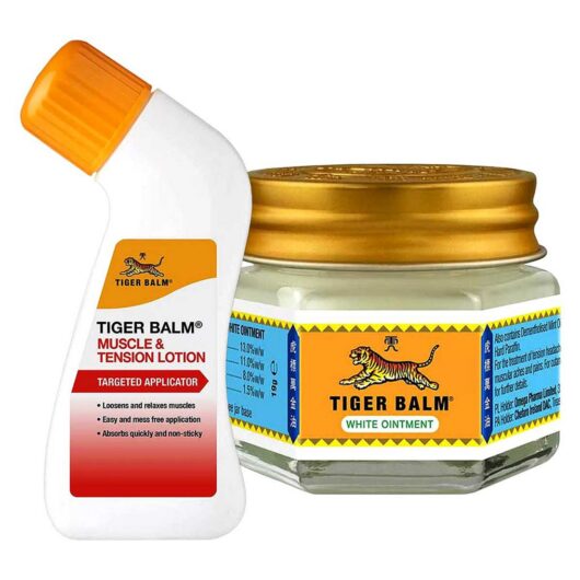 Tiger Balm White Ointment 19G & Muscle Lotion 80Ml Bundle