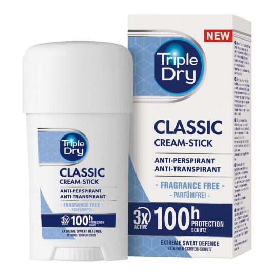 Triple Dry Classic Anti-Perspirant Cream Stick 100-Hours 45ml
