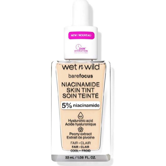 Wet N Wild Bare Focus Niacinamide Skin Tint Fair 32Ml in Cream Beige