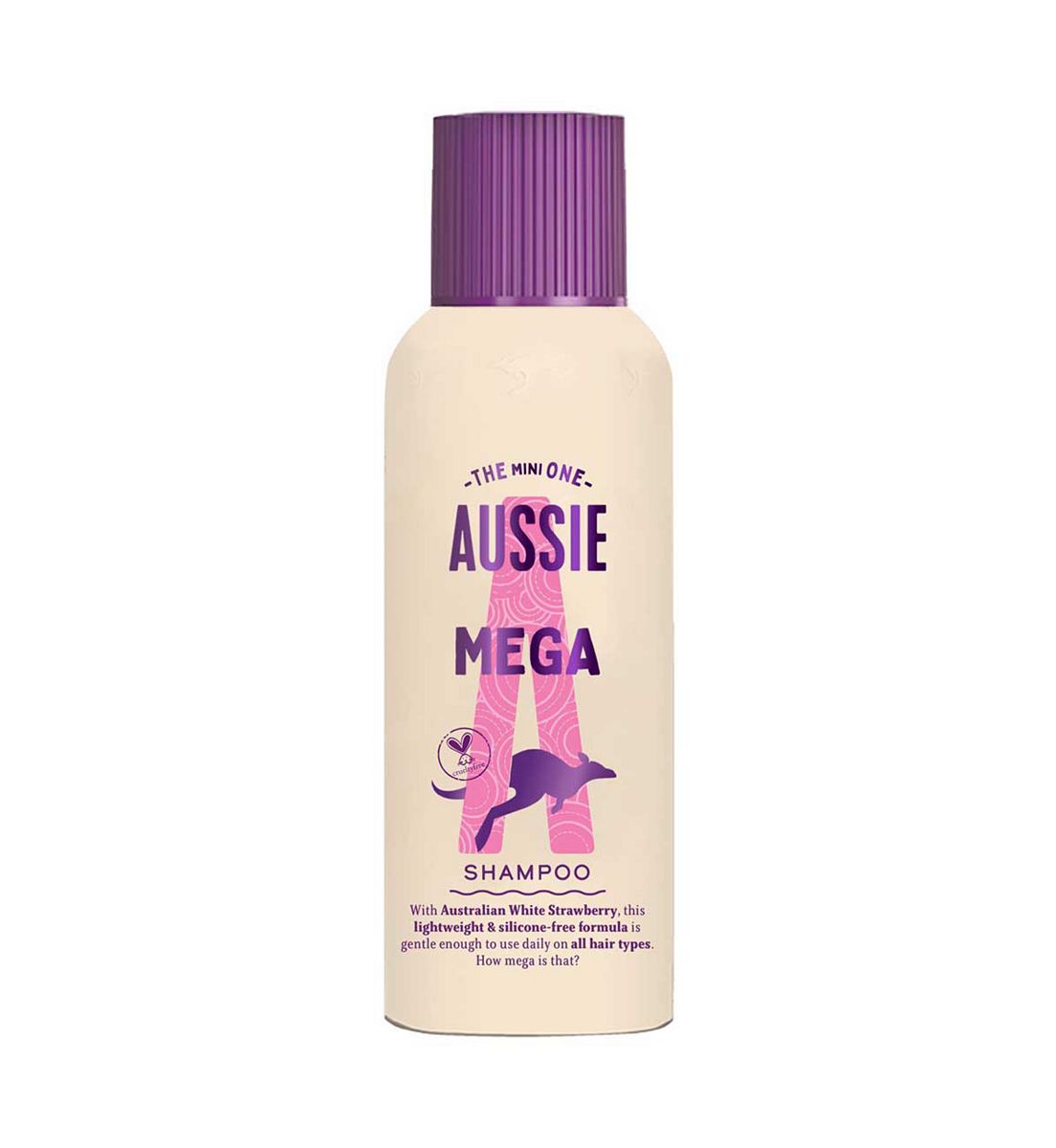 Aussie Mighty Mega Shampoo 100Ml. Gently Cleansing For Soft And Shiny Hair